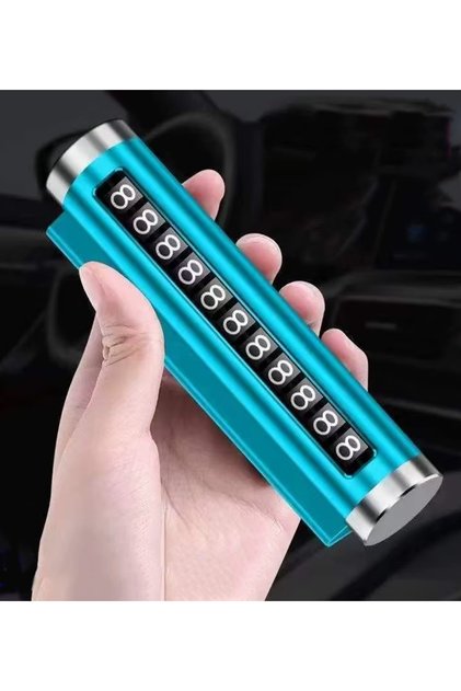 جهاز ترقيم السيارات المعدني الأزرق القابل للدوران داخل السيارة، جهاز ترقيم رقم السيارة، جهاز ترقيم رقم وقوف السيارات