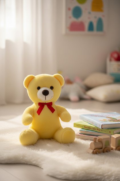Cute Plush Bear Toy & Sleeping Companion 25 cm