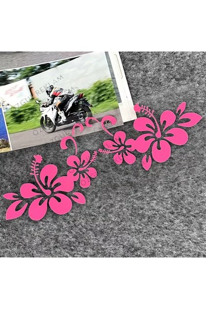 Hawaiian Hibiscus çiçek deseni sticker Araba sticker / Motor Sticker / Laptop Sticker