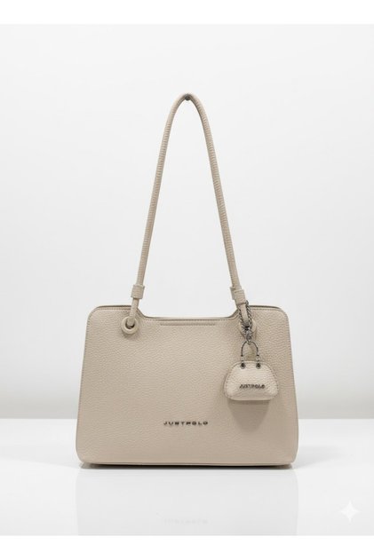 Women's Hand and Shoulder Bag – Compartmented Interior Design & Silver Logo