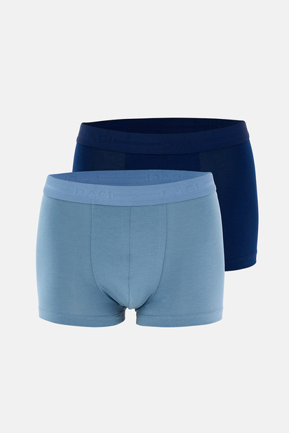 Boxeri din bumbac cu model, în nuanțe de indigo-albastru închis, pachet de 2