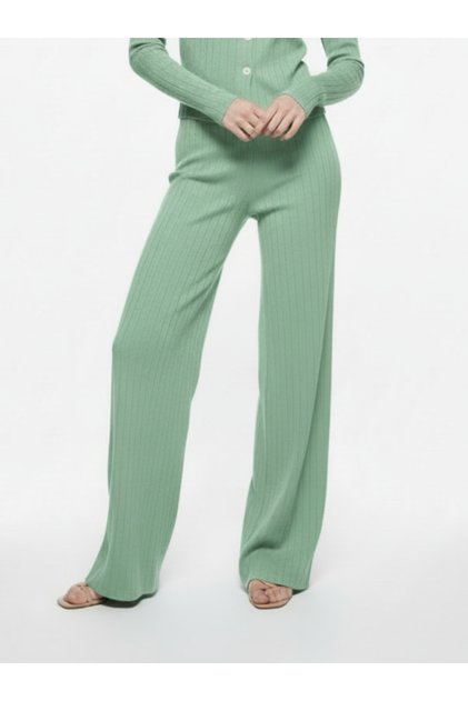100% Cotton Pointelle Wide-Leg Pajama Bottoms