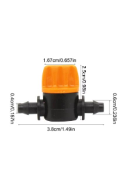 ZJ-20pcs 20PCS Pvc Pipe Through Valve Irrigation Double Barb Mini Valve Drip Irrigation Capillary Mi