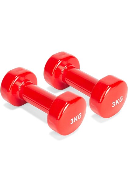 2Pcs Dumbbells Deluxe Vinyl Coated Hand Weights All-Purpose Color