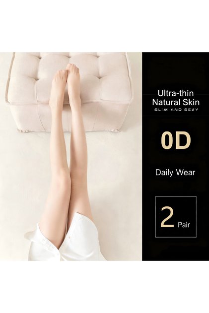 2 Pairs of Durable Sheer Tights for Women - Comfortable & Stylish for Daily Use Pantyhose Stockings