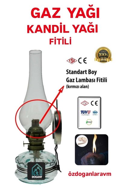 Standart Gaz Lambası Pamuk Fitili 2 Metre