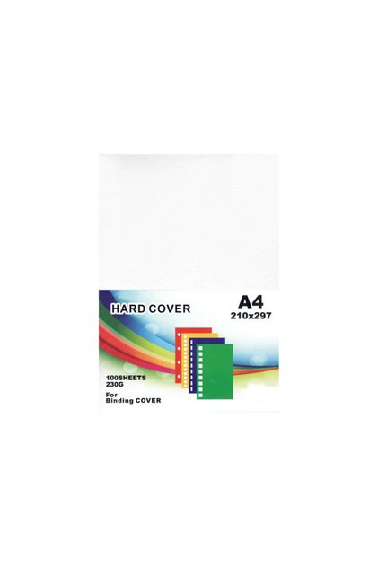Copertă pentru dosar documente, format A4, carton texturat 230g/mp, 100 de coli la început, alb