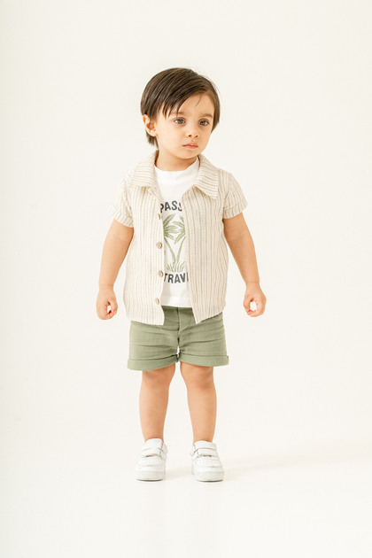 Baby Boy Muslin Shorts 3-Piece Summer Set