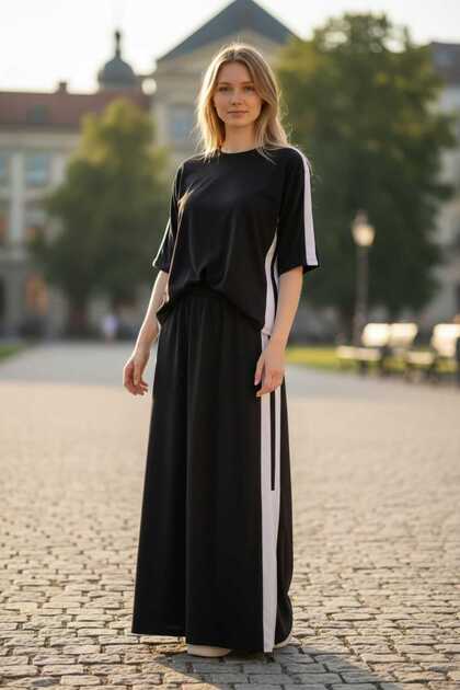 BİFOR AYROBİN LİKRALI KUMAŞ ETEKLİ TAKIM 1646
