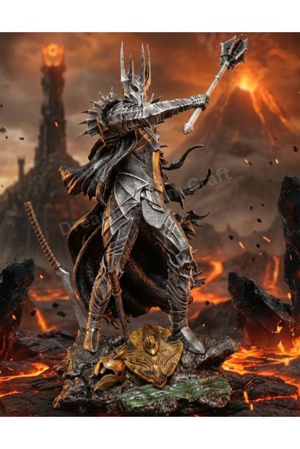 Lord of the Rings Sauron - El Boyaması Özel Tasarım Reçine Figür