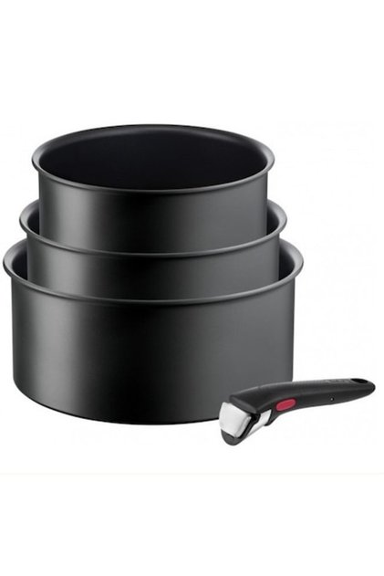 Set de 3 oale/1 mâner, Tefal, negru