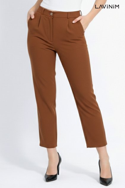 Women's High-Waist Slim-Leg Ankle-Length Palazzo Pants