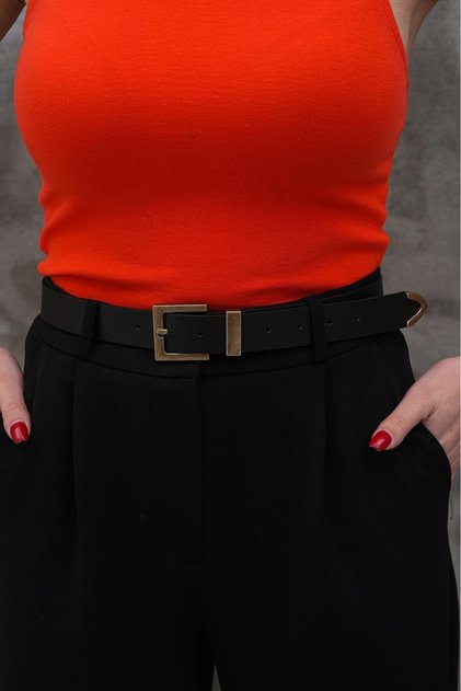 Square Buckle Bridge End Set Women's Trouser Belt Dress Belt Shirt Belt Coat Belt