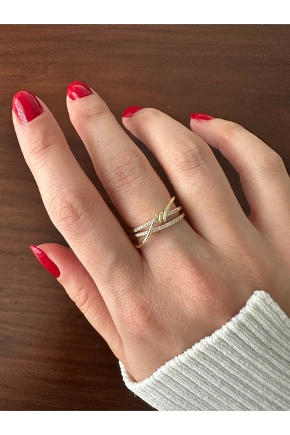 Gold Stone Wire Wrap Ring