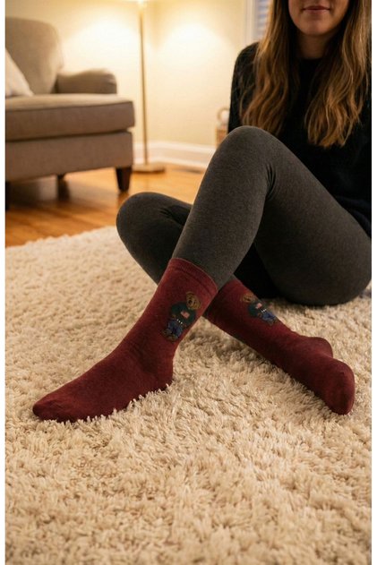 Teddy Bear Teddy Bear Patterned Socks
