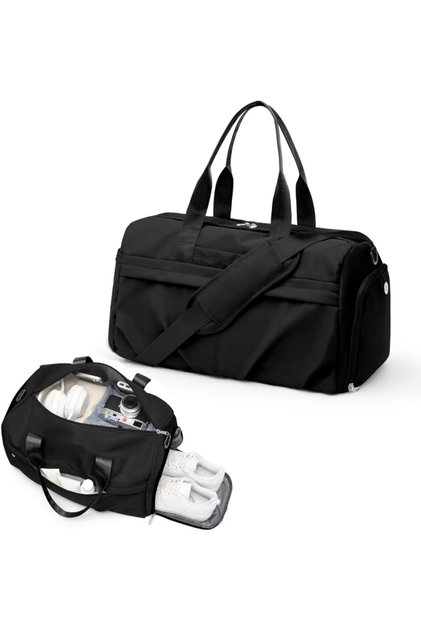 Gym Bag for Women Men with Shoe Compartment, Sport Duffel Bag, Waterproof Travel Weekender Overnight
