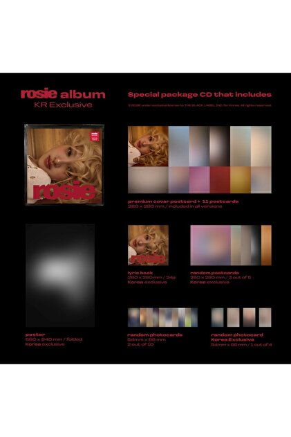 tays store ROSÉ - 1st Studio Album [rosie] KR Exclusive - Fiyatı