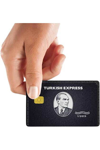 Yıldızan Storesellm TURKISH EXPRESS BLACK Kart Kaplama Kart