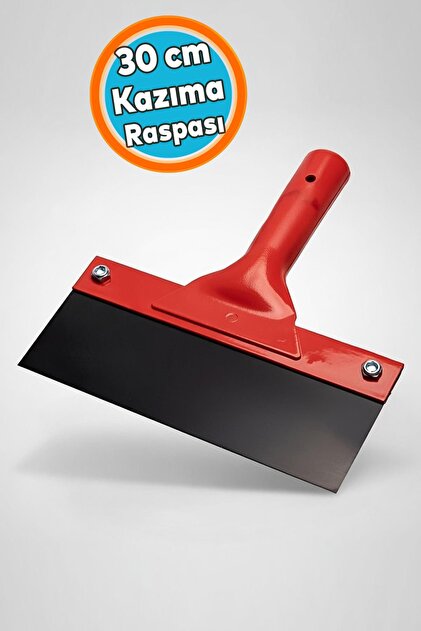 Metal Saplı Çelik 30 cm Kazıma Sıyırma Raspası Spatula İnşaat Duvar Harç Parke Zemin Temizlleme