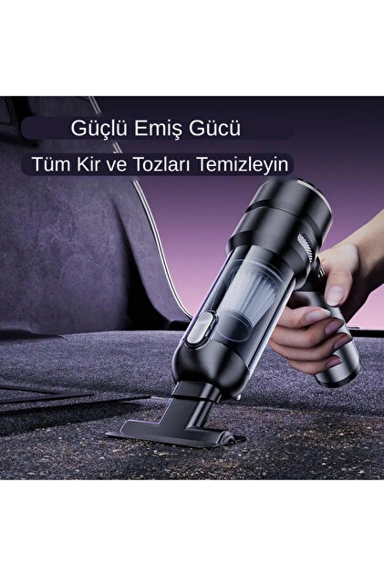 BETWEEN Araç Süpürgesi Katlanabilir Mini Şarjlı Süpürge Fırçasız