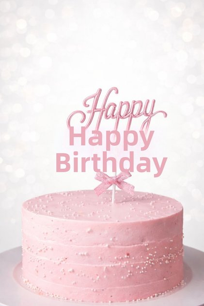 Happy Birthday Written Cake Decoration Pink Plexiglass Cake Topper Birthday Ornament