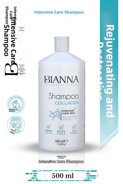 Collagen Salt-Free, Sulfate-Free and Paraben-Free Revitalizing and Protective Hair Care Shampoo - 500 ml