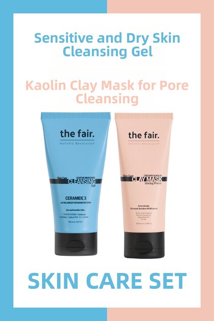 The Fair. Sensitive and Dry Skin Cleansing Gel 150 ml and Pore Cleansing Kaolin Clay Mask 100 ml