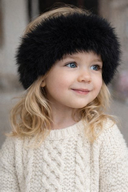 Girl's Fur Bandana 50-54 cm