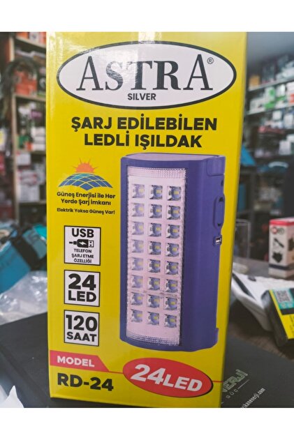Genel Markalar Silver RD-24 LED'li Büyük Akülü Şarjlı Işıldak