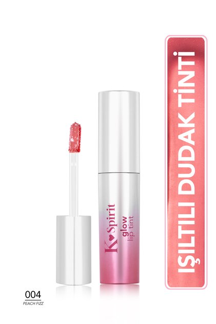 K-Spirit Nemlendirici Etkili & Islak Görünümlü Parlak Dudak Tint'i - 004 Peach Fizz