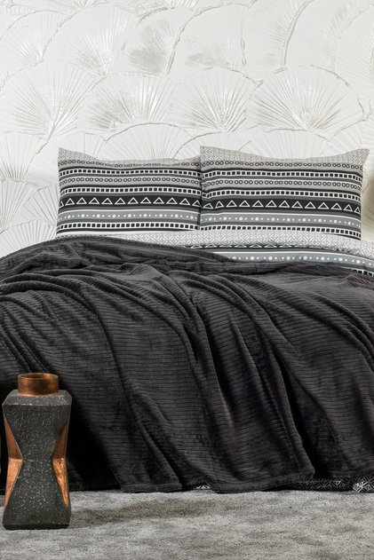 Anna Blanket Double Size Wellsoft (180X220 cm) Anthracite