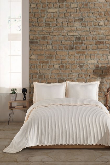Florita Bedspread Set Single (180X240 cm) Cream