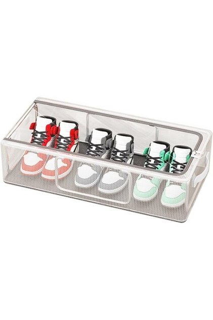 Cutie pliabilă pentru depozitarea pantofilor, pliabilă, 40x30x21 cm, plasă PVC impermeabilă și cadru din oțel