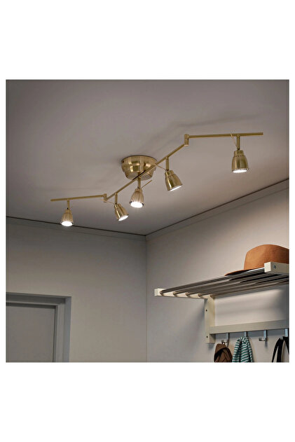 IKEA BAROMETER spot lamba, pirinç rengi, 131 cm, 5 spotlu - Fiyatı