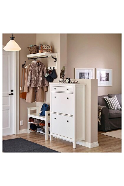 IKEA Hemnes Modern Ayakkabı Dolabı 89x30x127 Cm Akdenizshop