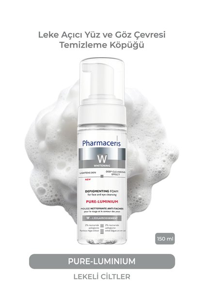 Pure-Luminium | Leke Açıcı Yüz ve Göz Çevresi Temizleme Köpüğü (150 ml)