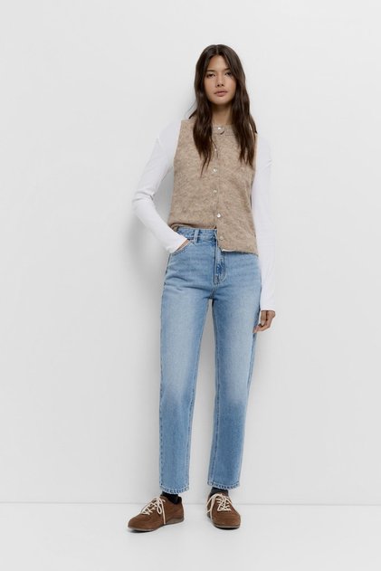 Mom fit yüksek bel jean