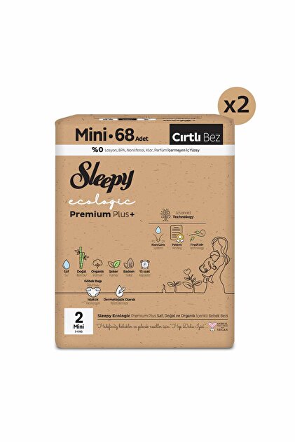 Sleepy Ecologic Premium Plus Süper Paket Bebek Bezi 2 Numara Mini