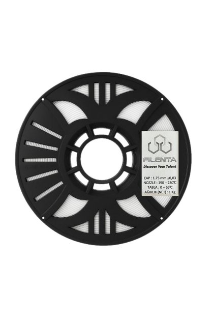 Beyaz Pla Premium Filament 1.75mm 1Kg.