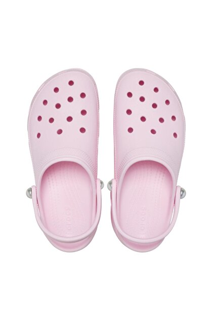 Crocs 211231-6ZW Classic Platform Pearl Clog Kadın Terlik Pembe