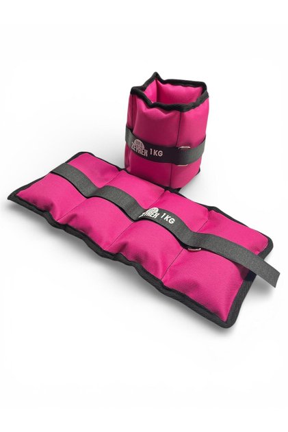 1 kg X 2 Pieces Total 2 kg Fuchsia Hand and Ankle Muscle Strengthener Weight Set