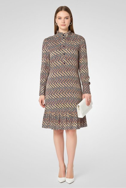 Women Allover Print Mini Dress, Multicolor