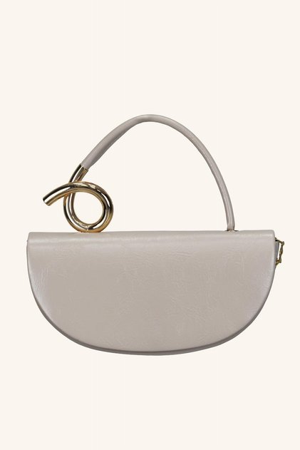 Aura Metal Detailed Hand and Shoulder Bag - Mink