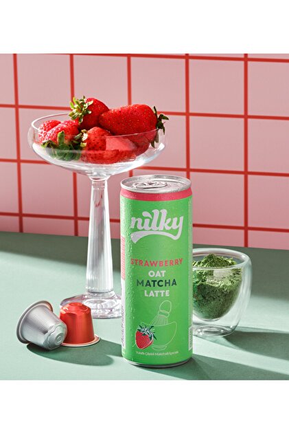 NİLKY Yulaf Sütlü Çilekli Matcha Latte 24x250 ml - Fiyatı, Yorumları