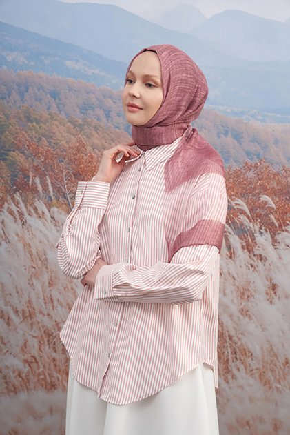 Silk Vintage Shawl - Burgundy