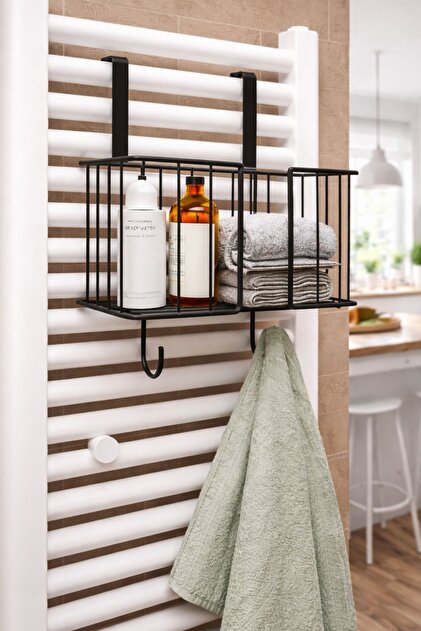 ALSİ HOME Havlupan Düzenleyici Askılı Kancalı Dikdörtgen Banyo
