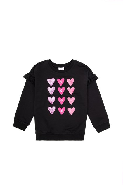 Kız Çocuk Siyah Sweatshirt 50317912-VR046