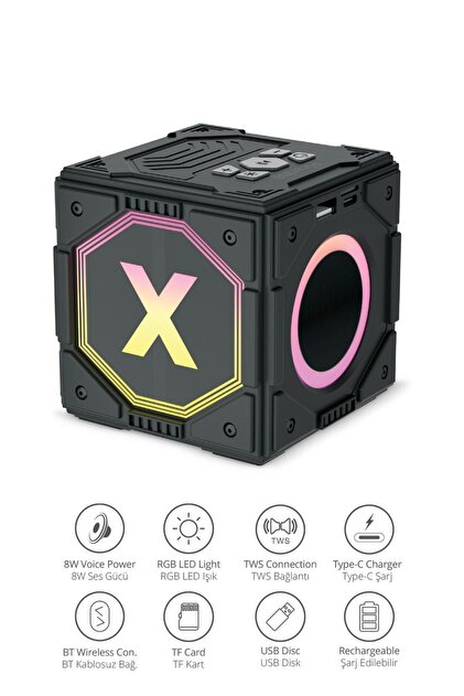 Piranha 7848S Kablosuz TWS RGB Bluetooth Hoparlör | 8W Ses Gücü