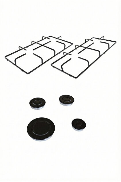 2 (İki) Ad Kumtel/Luxell Ankastre Set Üstü Ocak Izgarası 45,5x22,5x4,5cm ve 8 Parça Bek Kapak Seti