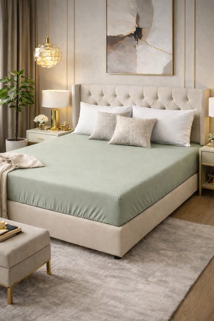 Premium Quality Double Fitted Sheet - 100% Organic Cotton